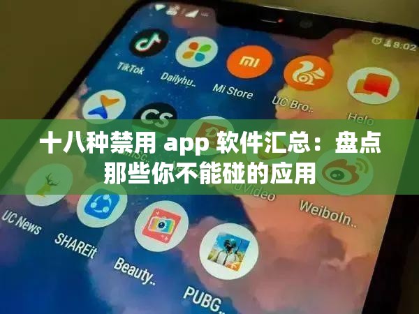 十八种禁用 app 软件汇总：盘点那些你不能碰的应用