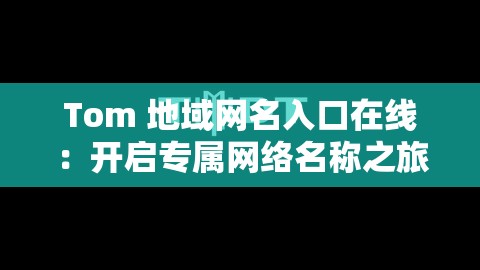 Tom 地域网名入口在线：开启专属网络名称之旅