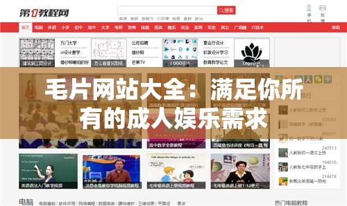 毛片网站大全：满足你所有的成人娱乐需求