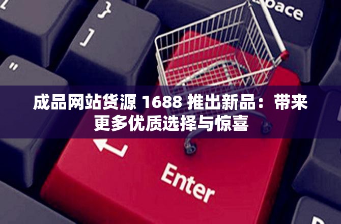 成品网站货源 1688 推出新品：带来更多优质选择与惊喜