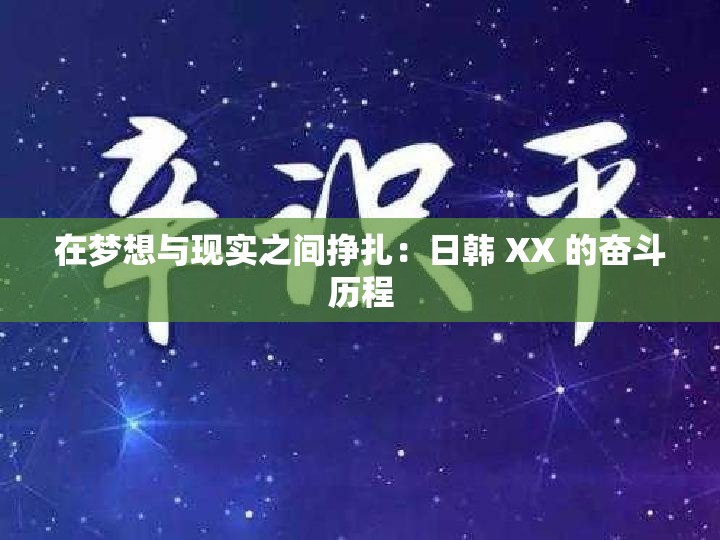 在梦想与现实之间挣扎：日韩 XX 的奋斗历程