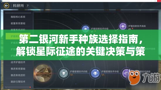 第二银河新手种族选择指南，解锁星际征途的关键决策与策略