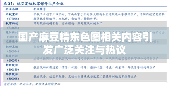 国产麻豆精东色图相关内容引发广泛关注与热议