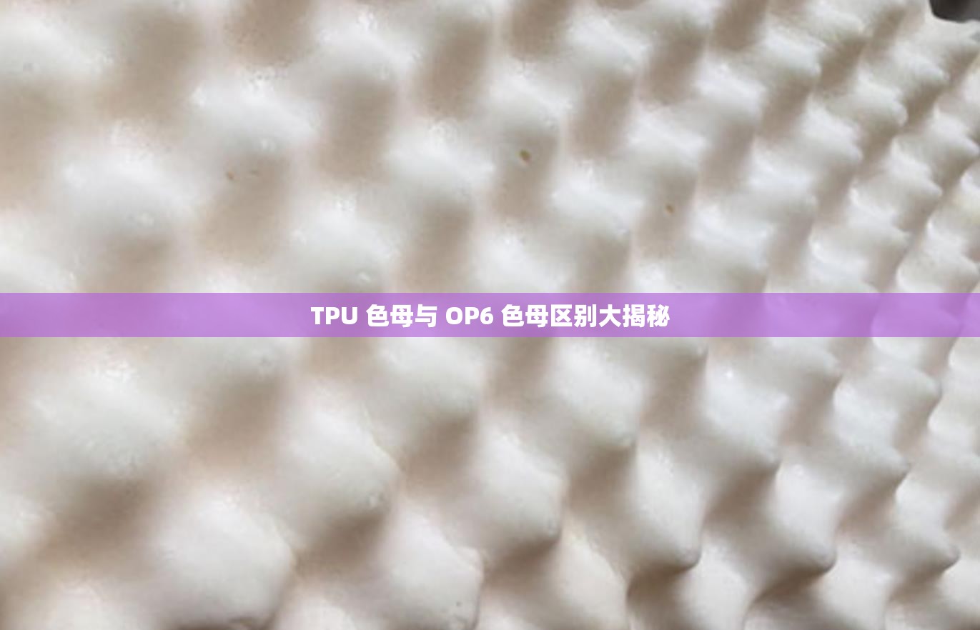 TPU 色母与 OP6 色母区别大揭秘