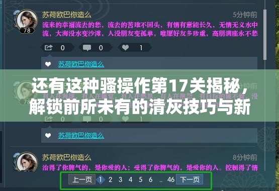 还有这种骚操作第17关揭秘，解锁前所未有的清灰技巧与新奇姿势