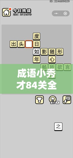 成语小秀才84关全攻略详解，助你轻松解锁智慧之门，挑战思维极限