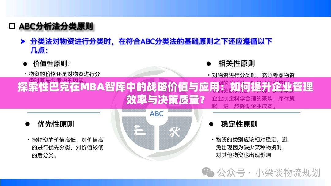 探索性巴克在MBA智库中的战略价值与应用：如何提升企业管理效率与决策质量？