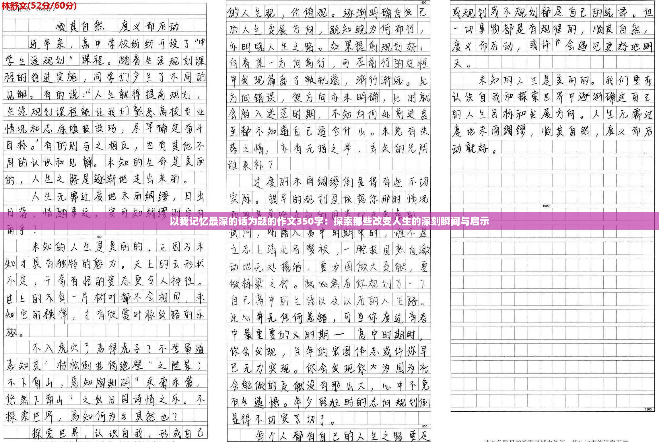 以我记忆最深的话为题的作文350字：探索那些改变人生的深刻瞬间与启示