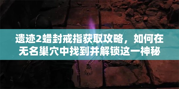 遗迹2蜡封戒指获取攻略，如何在无名巢穴中找到并解锁这一神秘装备？