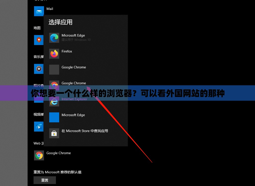 你想要一个什么样的浏览器？可以看外国网站的那种