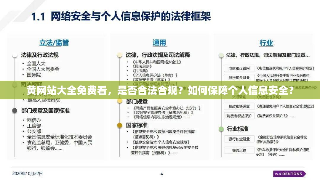 黄网站大全免费看，是否合法合规？如何保障个人信息安全？