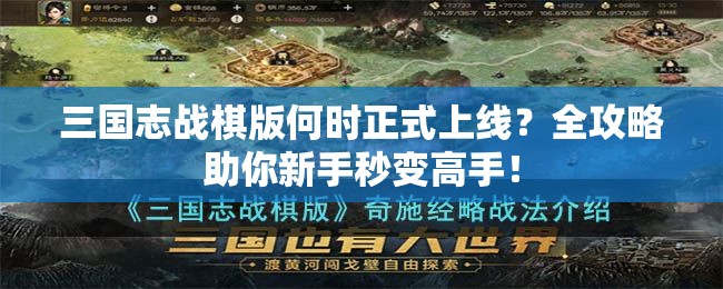 三国志战棋版何时正式上线？全攻略助你新手秒变高手！