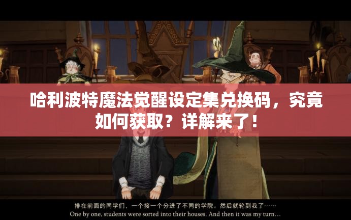 哈利波特魔法觉醒设定集兑换码，究竟如何获取？详解来了！