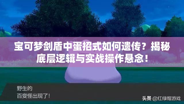 宝可梦剑盾中蛋招式如何遗传？揭秘底层逻辑与实战操作悬念！