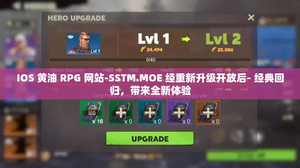 IOS 黄油 RPG 网站-SSTM.MOE 经重新升级开放后- 经典回归，带来全新体验