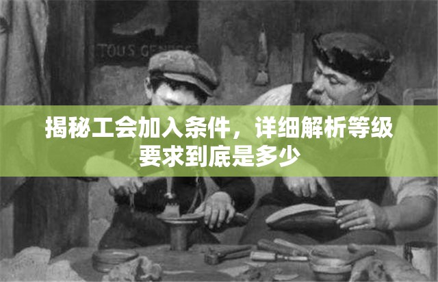 揭秘工会加入条件，详细解析等级要求到底是多少